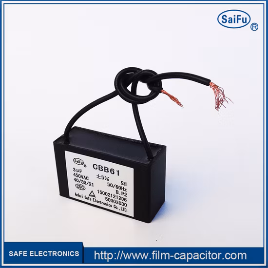 安全クラスB メタライズドポリプロピレンフィルム ACモーターコンデンサー（ボックスタイプ）